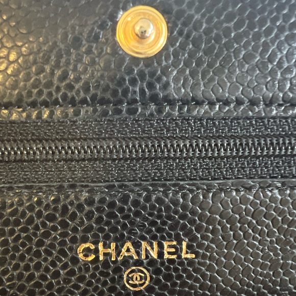 CHANEL Caviar Quilted Wallet On Chain WOC Black - Picture 8 of 8